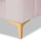 Baxton Studio Oksana Modern Glam and Luxe Light Pink Velvet Fabric and Gold Finished Queen Size Daybed 174-10986-Zoro - alternate 6
